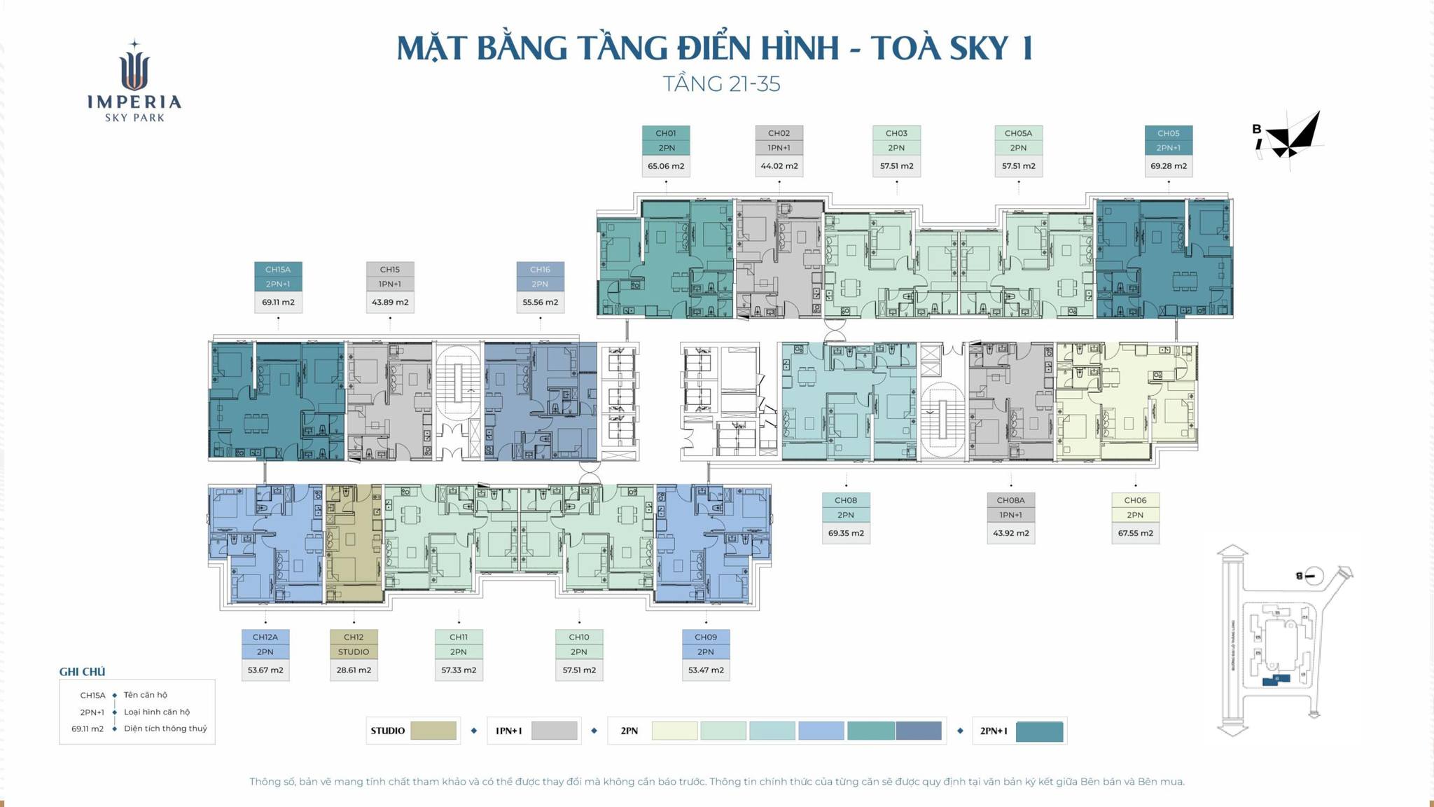 mặt bằng imperia sky park, tòa sky 1 tầng 21-35