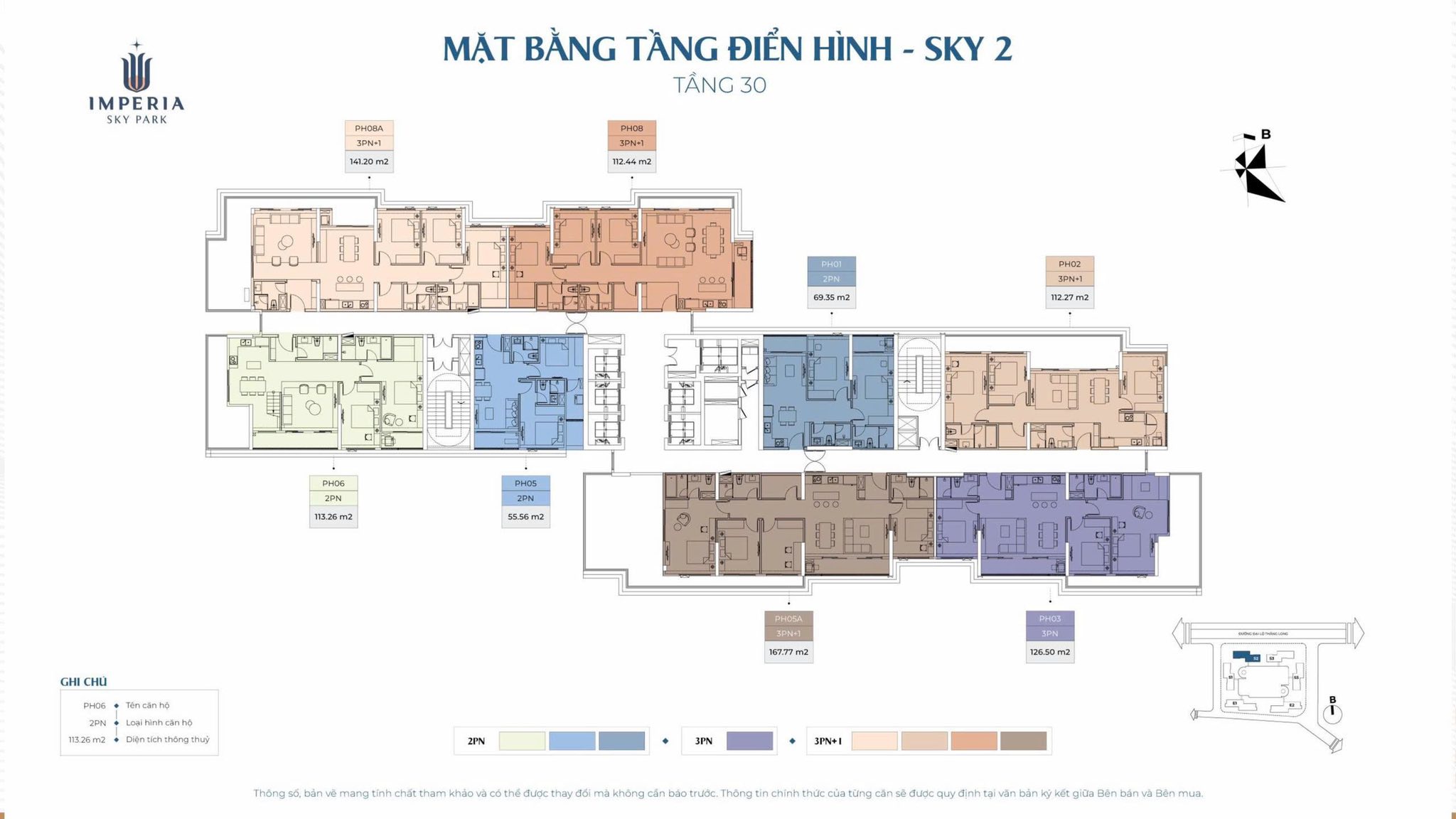 mặt bằng imperia sky park sky 2 tầng 30