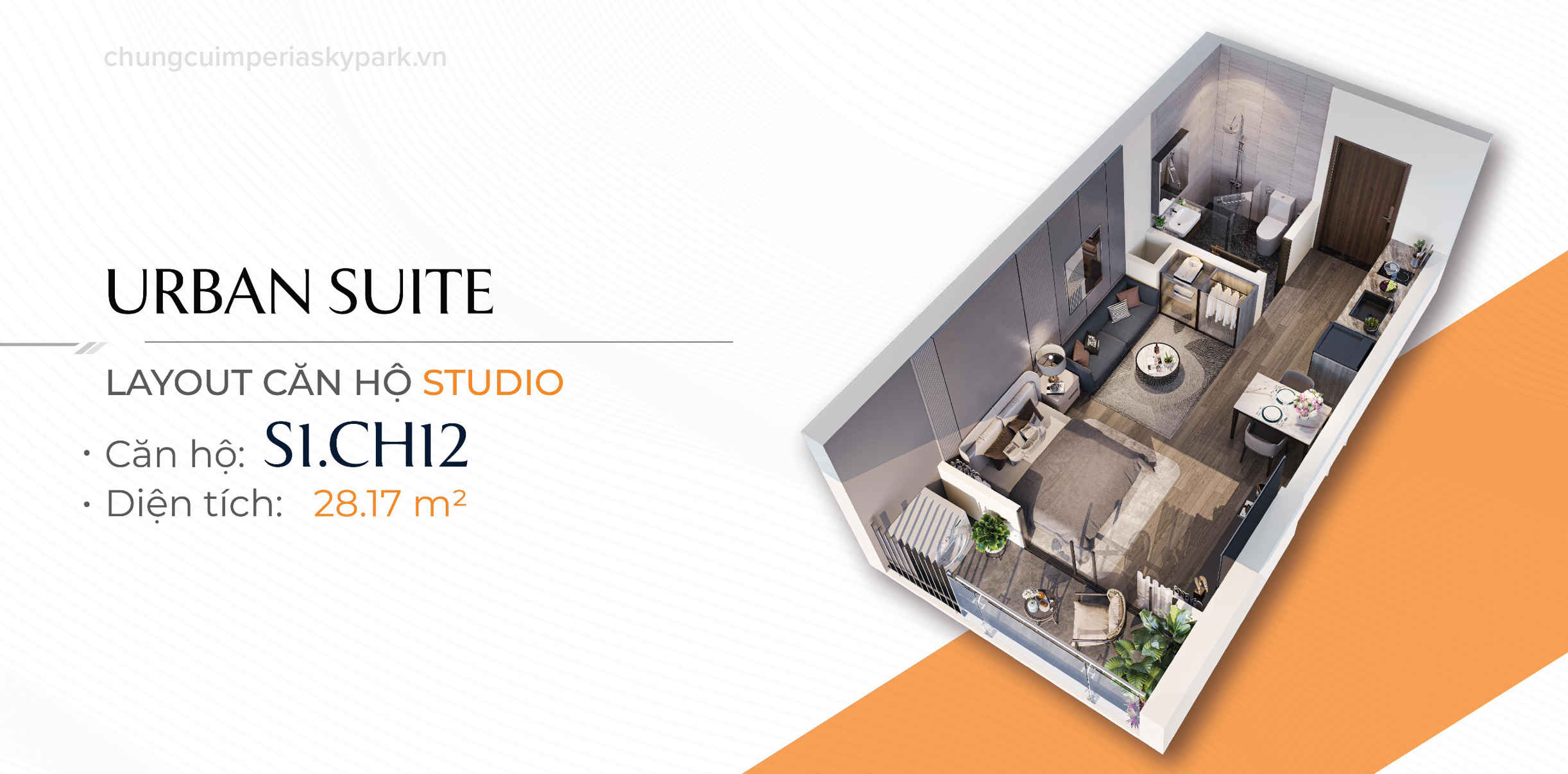 thiết kế căn hộ studio imperia sky park